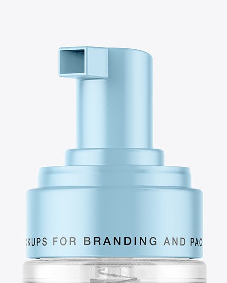 Clear Cosmetic Bottle with Pump Mockup