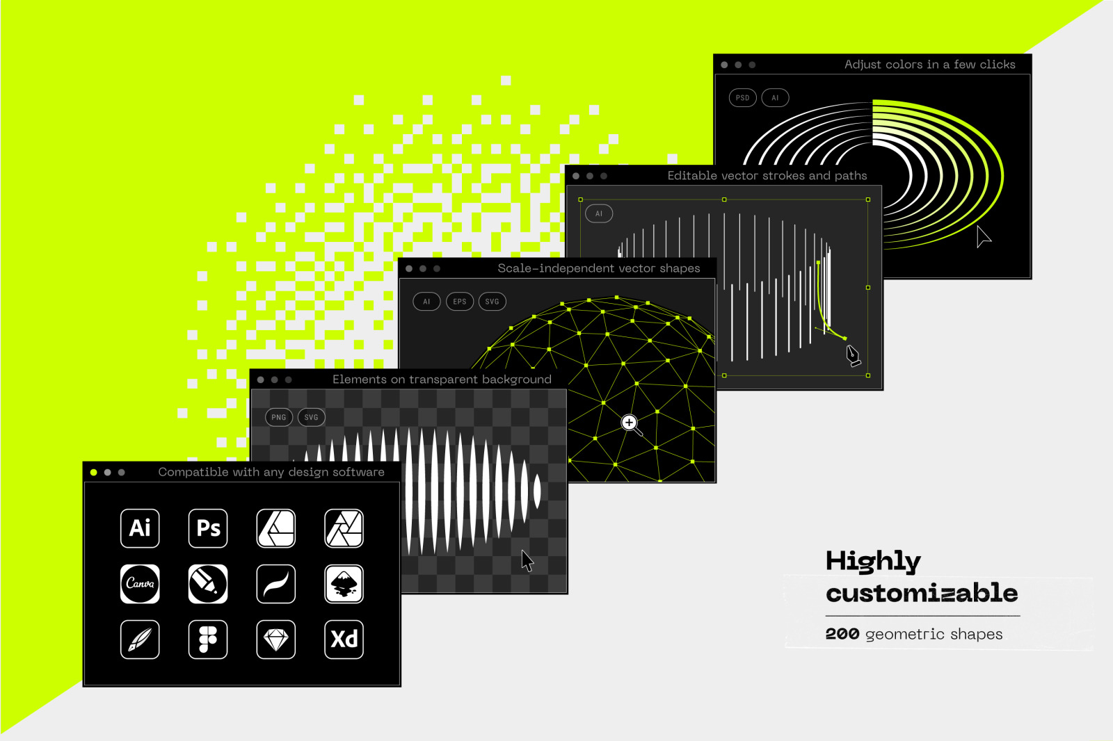 Abstract design elements collection Abstract design elements collection