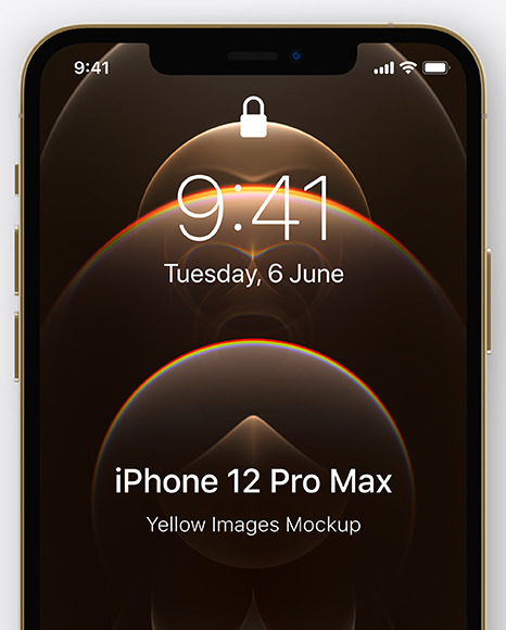 Apple iPhone 12 Pro Max Gold Mockup