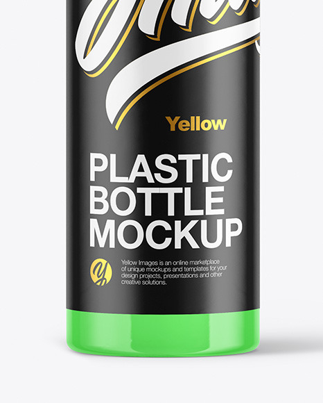 Colored Cosmetic Bottle with Pump Mockup