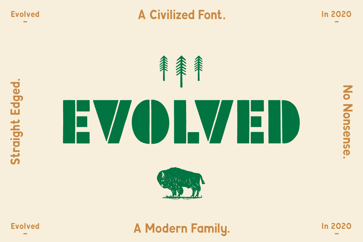 Evolved Font Family Evolved Font Family
