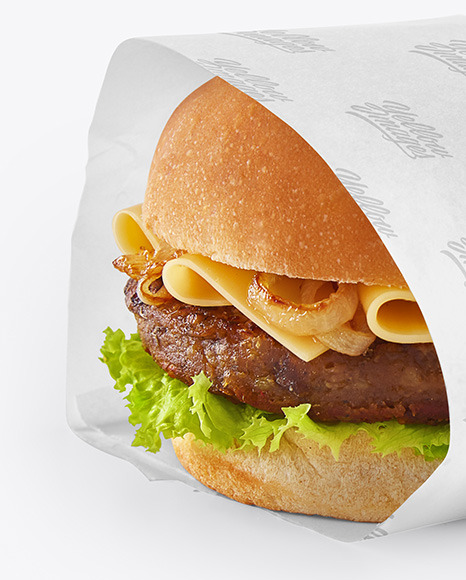 Wrapped Burger Mockup