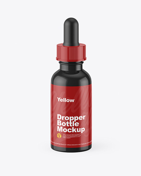 Glossy Dropper Bottle Mockup