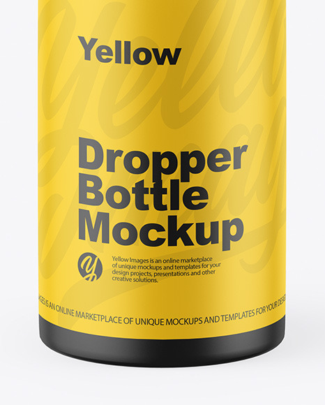 Matte Dropper Bottle Mockup