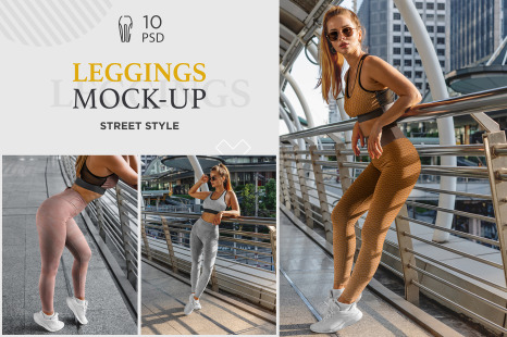 Leggings Mock-Up's Street Style - Apparel mockups