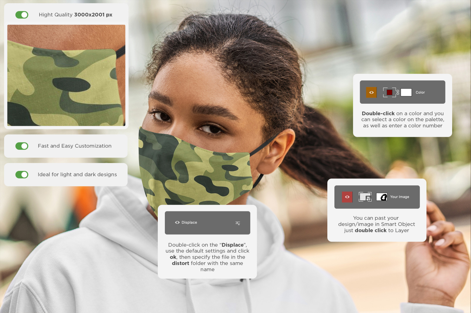 Face Mask MockUp Lifestyle vol.2