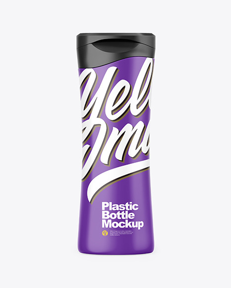 Matte Plastic Cosmetic Bottle Mockup - Plastic container mockup