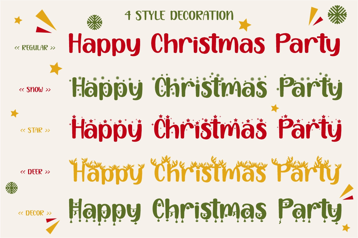 Happy Christmas Party - Xmas Font