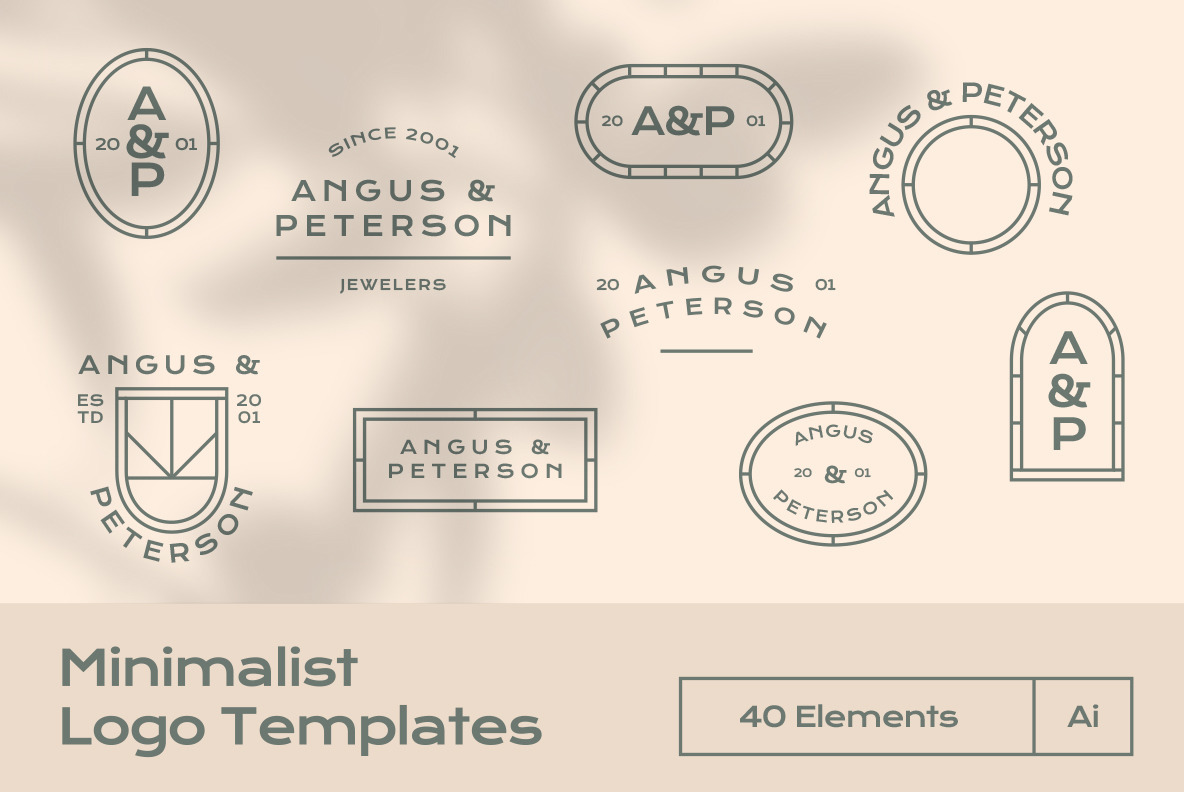 Minimalist Logo Templates Minimalist Logo Templates