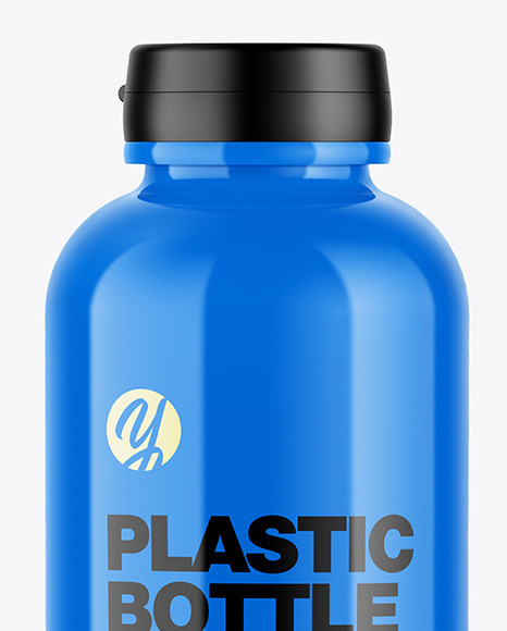 Glossy Plastic Bottle Mockup