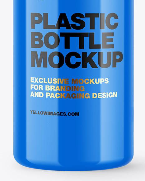 Glossy Plastic Bottle Mockup