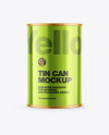 Metallic Tin Can Mockup