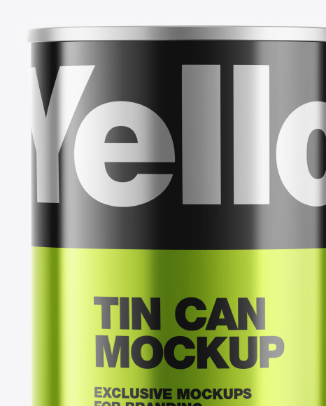 Metallic Tin Can Mockup