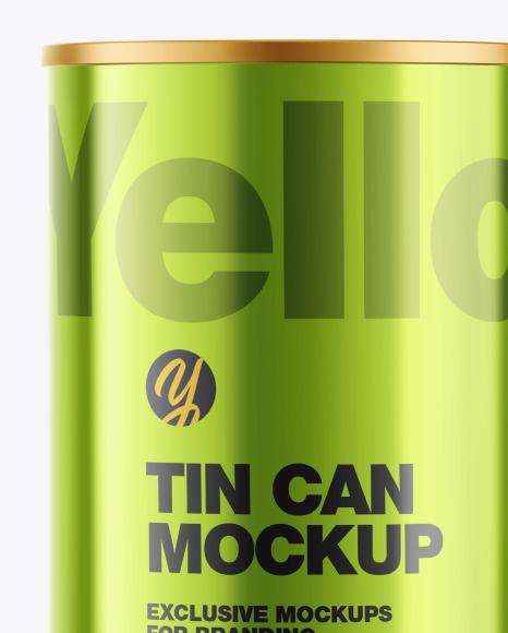 Metallic Tin Can Mockup