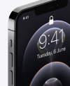 Apple iPhone 12 Pro Max Graphite Mockup - Half Side View