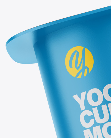 Yogurt Cup Mockup - Front View