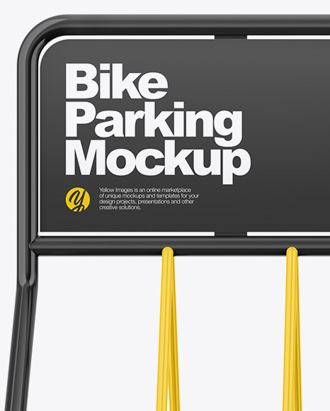 Glossy Bike Parking Mockup