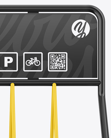 Glossy Bike Parking Mockup