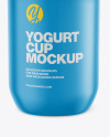 Yogurt Cup Mockup - Front view (High-Angle)