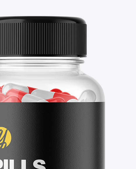 Clear Pill Bottle Mockup