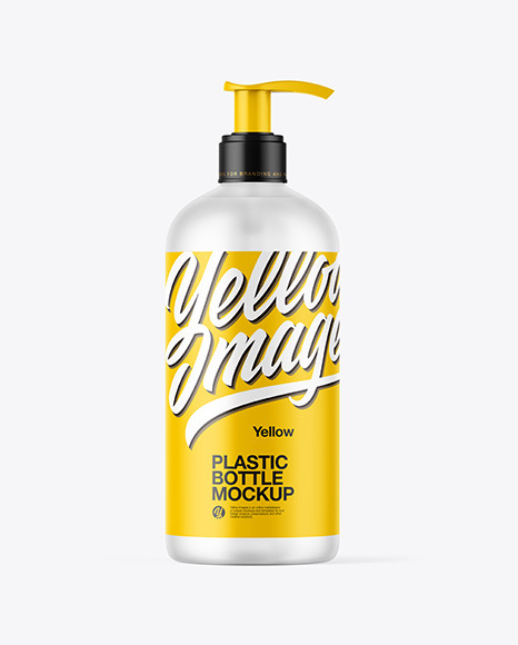 Frosted Cosmetic Bottle with Pump Mockup - Clear+Frosted+Liquid+Soap+Bottle+With+Pump+Mockup+In+Bottle