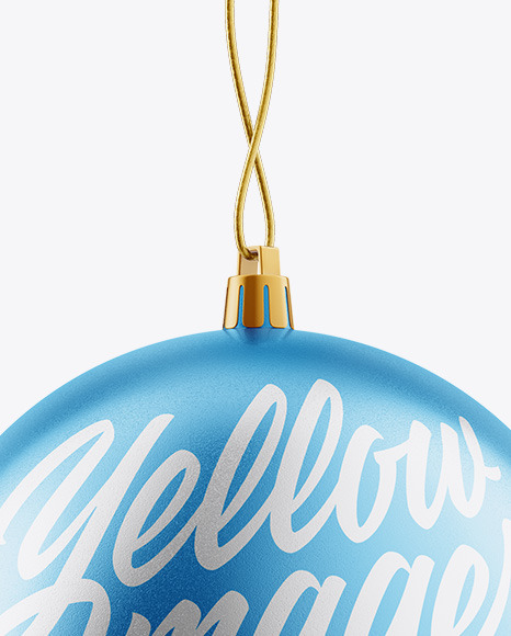 Glitter Christmas Ball Mockup