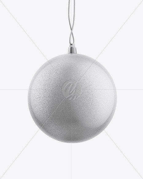 Textured Christmas Ball Mockup