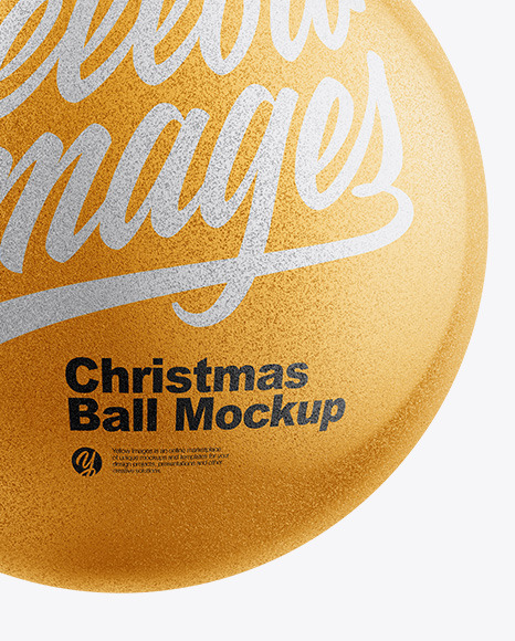 Textured Christmas Ball Mockup