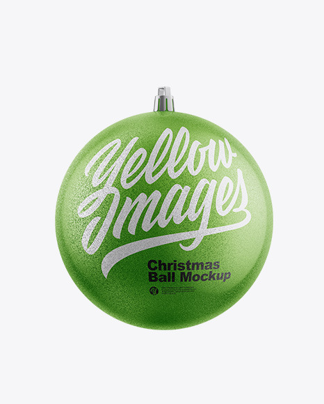 Textured Christmas Ball Mockup