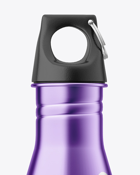 Metallic Water Bottle Mockup