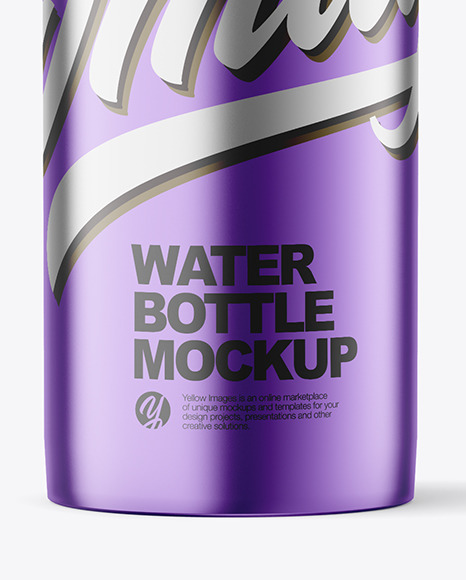 Metallic Water Bottle Mockup