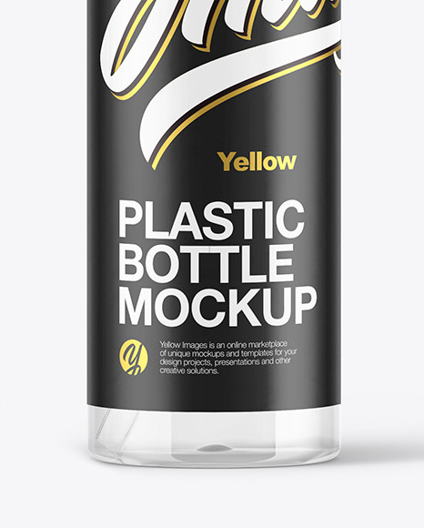 Clear Cosmetic Bottle with Pump Mockup