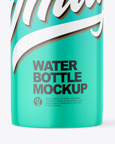 Glossy Water Bottle Mockup