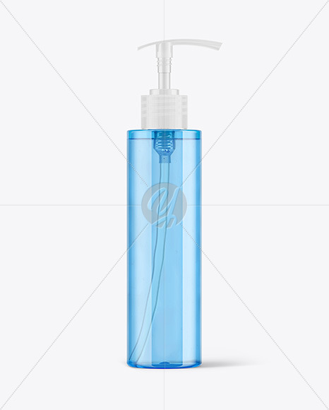 Colored Cosmetic Bottle with Pump Mockup Colored Cosmetic Bottle with Pump Mockup