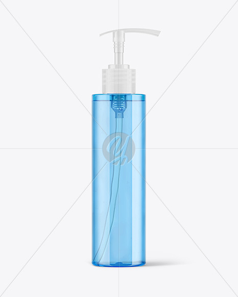 Colored Cosmetic Bottle with Pump Mockup