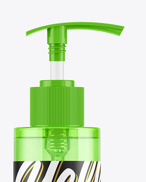 Colored Cosmetic Bottle with Pump Mockup