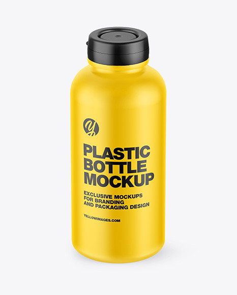 Matte Plastic Bottle Mockup