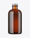 Amber Glass Beer Bottle Mockup