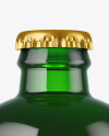 Green Glass Beer Bottle Mockup