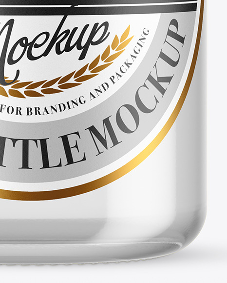 Clear Glass Tonic Water Bottle Mockup - Free Download Images High