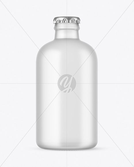 Frosted Glass Tonic Water Bottle Mockup