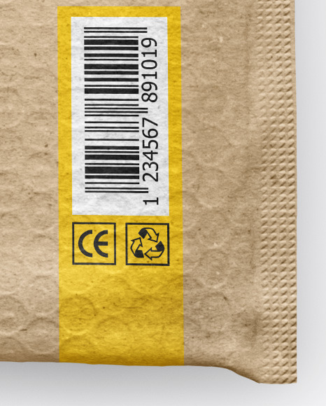 Kraft Paper Postage Bag Mockup