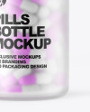 Frosted Pills Bottle Mockup