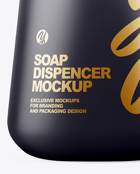 Matte Plastic Soap Dispencer Bottle Mockup