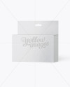 Textured Paper Box with Hang Tab Mockup - Half Side View