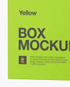 Textured Paper Box with Hang Tab Mockup - Half Side View