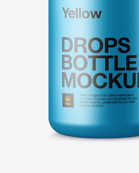 Metallic Plastic Dropper Bottle Mockup