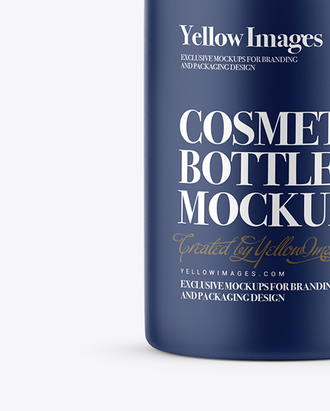 Matte Cosmetic Bottle with Batcher Mockup - Free Download Images High