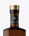 500ml Square Amber Glass Bottle Mockup