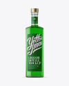 500ml Square Clear Glass Absinthe Bottle Mockup 500ml Square Clear Glass Absinthe Bottle Mockup